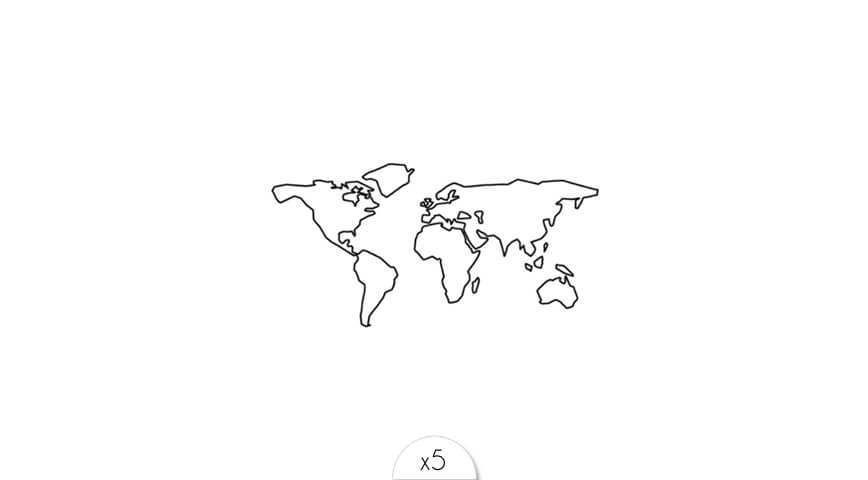 Tatouage éphémère map monde