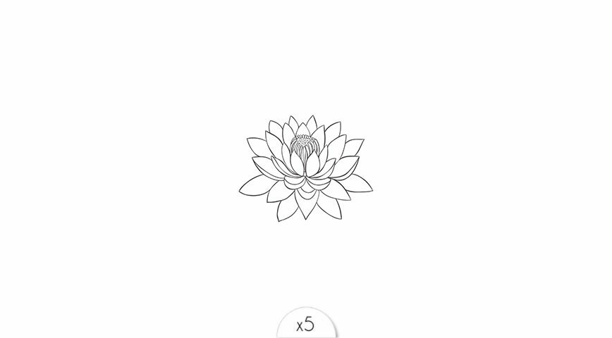 Sioou - Tatouage éphémères fleur de lotus